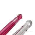 Tubo de brillo labial de cristal rojo de plástico